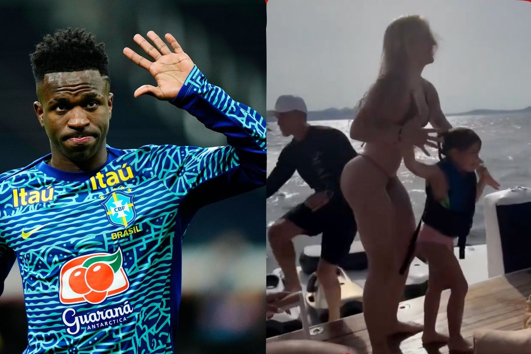 Vinícius Jr.'s girlfriend turns heads dancing on a superyacht