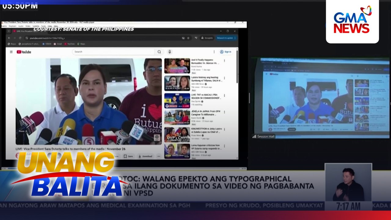 'Operation Romanov' na isang plano umano para patayin ang pamilya Duterte, naungkat sa ikalimang araw ng impeachment trial | Unang Balita