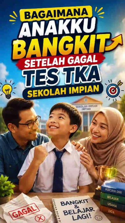 Bagaimana anakku bangkit setelah gagal tes TKA sekolah impian.