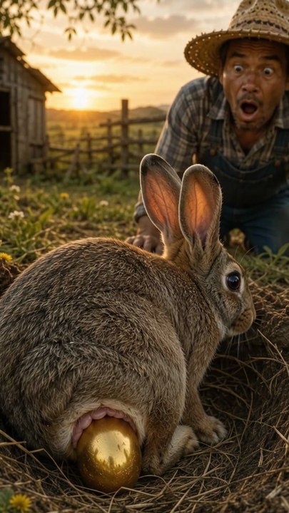 😲🥚 He couldn't believe his eyes... would you_ ✨👀 ❤️ Like, comment, and tag a friend who would never believe this! #GoldenEgg #AnimalAdventure