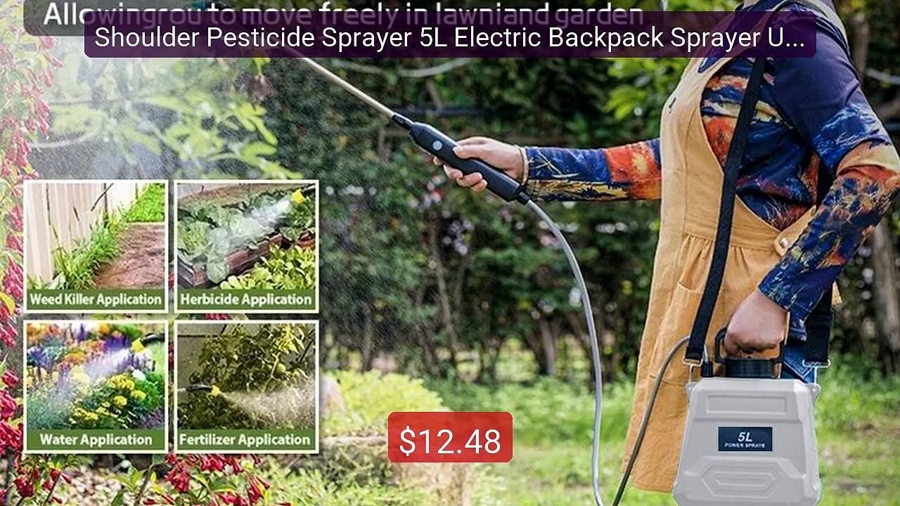 Shoulder Pesticide Sprayer 5L Electric Backpack Sprayer USB Re... -- Hot Deal 2026 | Limited Offer!