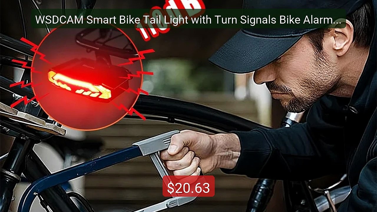 WSDCAM Smart Bike Tail Light with Turn Signals Bike Alarm Hor... -- Amazing Value 2026 | Must Have!