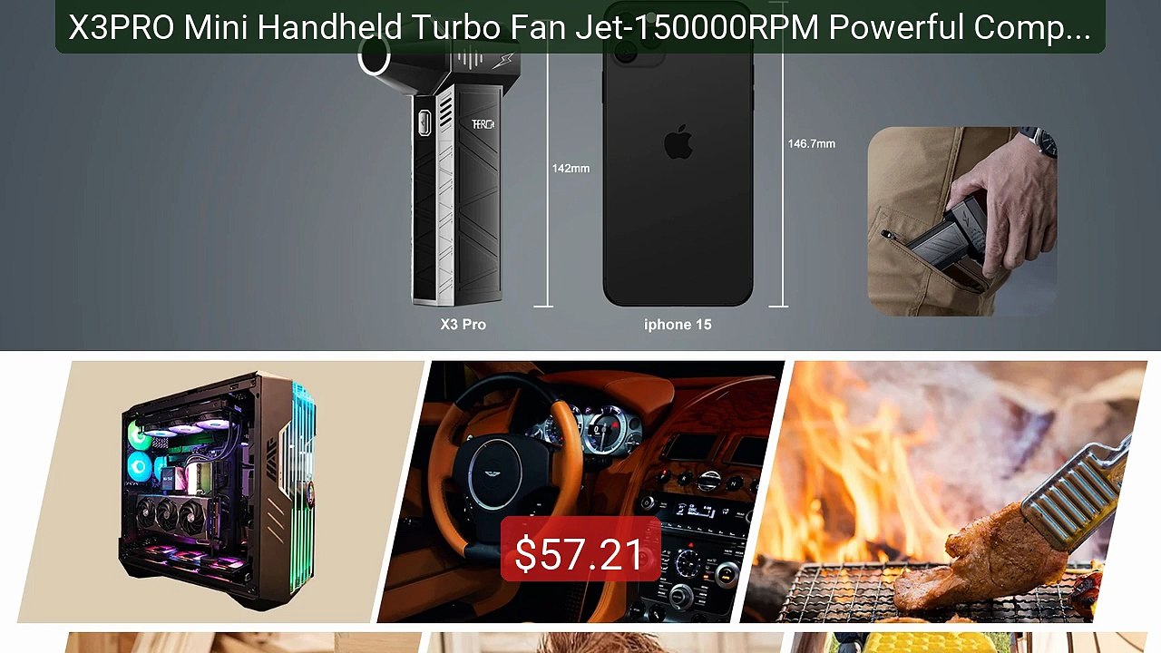 X3PRO Mini Handheld Turbo Fan Jet-150000RPM Pow...