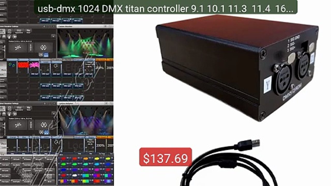 usb-dmx 1024 DMX titan controller 9.1 10.1 11.3  11.4  16 out... -- Amazing Value 2026 | Must Have!
