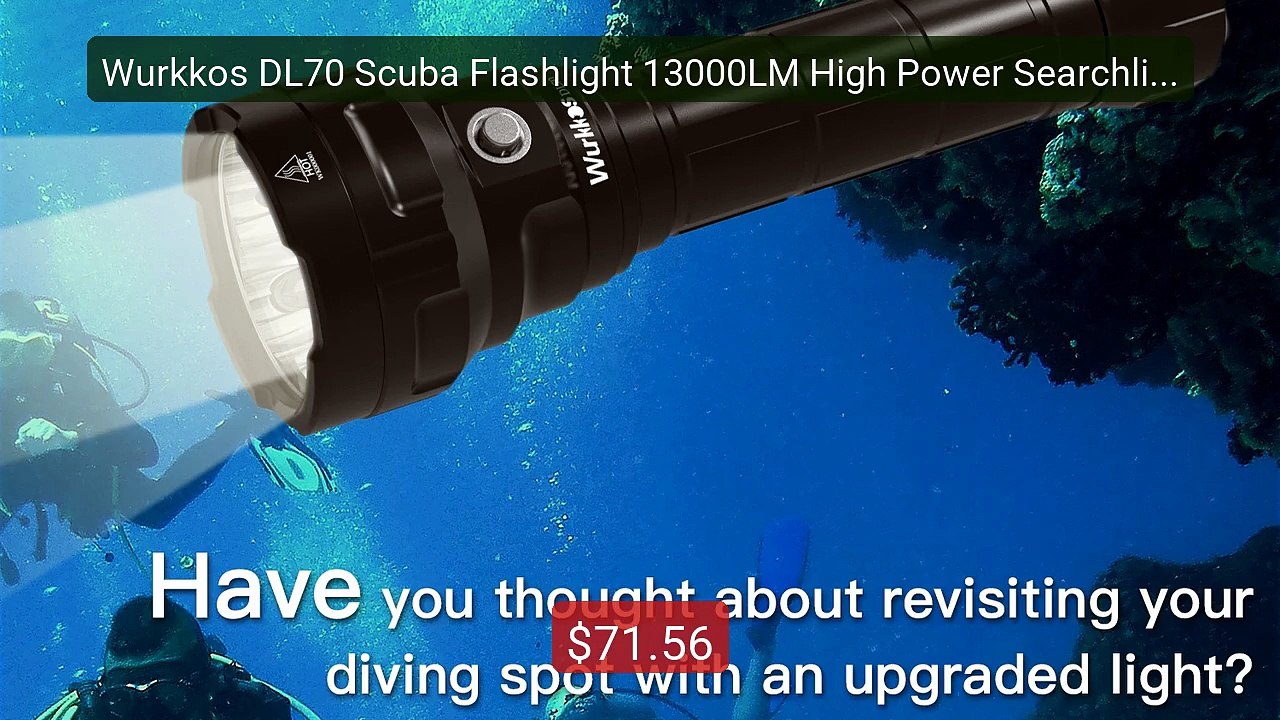 Wurkkos DL70 Scuba Flashlight 13000LM High Power Searchlight IPX8 ... -- Best Deal 2026 | Shop Now!