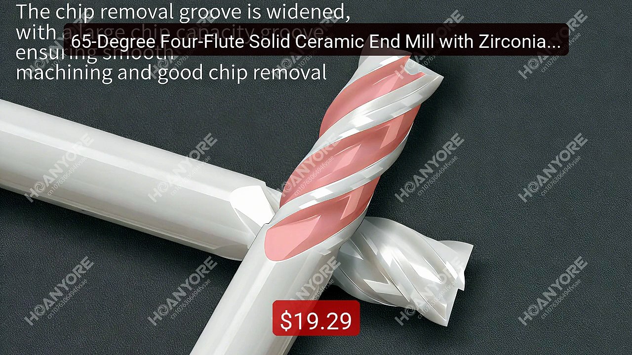65-Degree Four-Flute Solid Ceramic End Mill with Zirconia N... -- Top Pick 2026 | Unbeatable Price!
