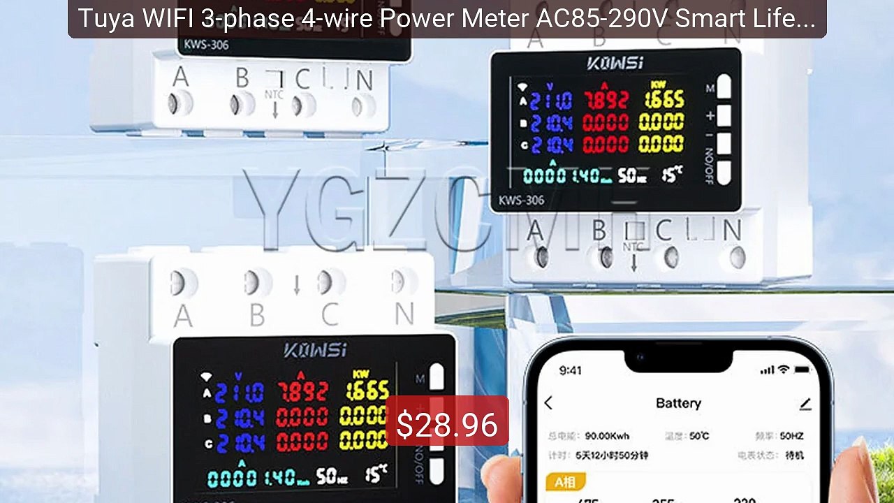 Tuya WIFI 3-phase 4-wire Power Meter AC85-290V Smart Life V... -- Top Pick 2026 | Unbeatable Price!