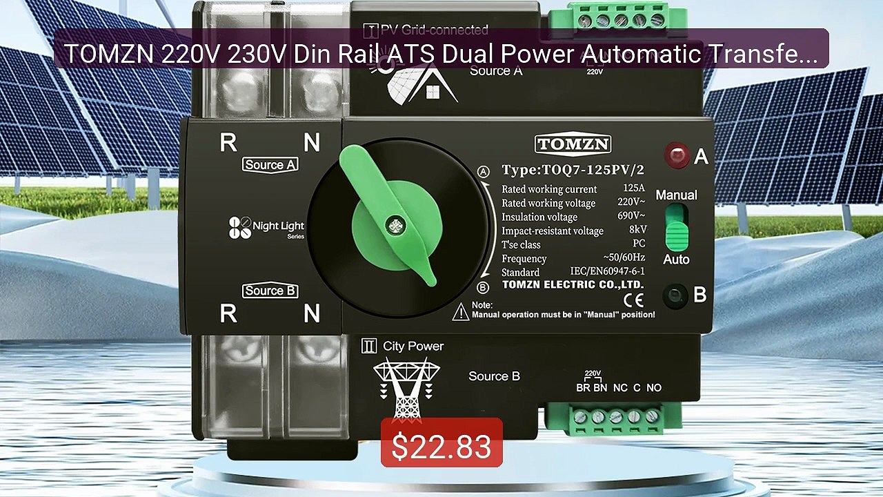 TOMZN 220V 230V Din Rail ATS Dual Power Automatic Transfer Ele... -- Best Buy 2026 | Great Quality!