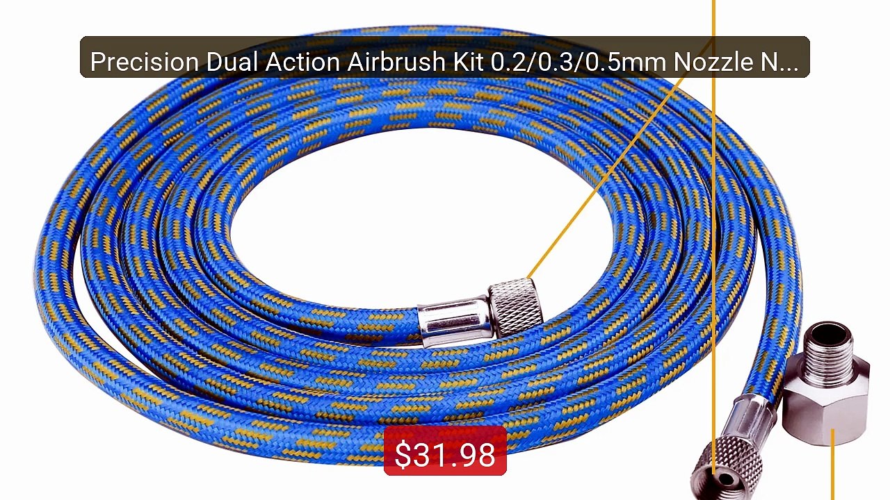 Precision Dual Action Airbrush Kit 0.2/0.3/0.5mm Nozzle Needle... -- Hot Deal 2026 | Limited Offer!