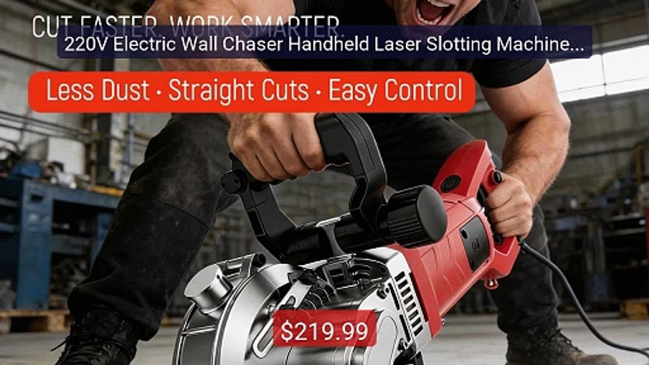 220V Electric Wall Chaser Handheld Laser Slotting Machine Ele... -- Amazing Value 2026 | Must Have!