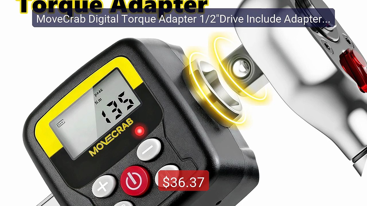 MoveCrab Digital Torque Adapter 1/2"Drive Inclu...