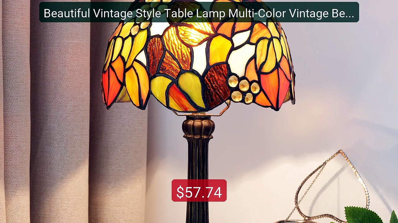 Beautiful Vintage Style Table Lamp Multi-Color Vintage Bedside Tabl... -- Top Rated 2026 | Buy Now!