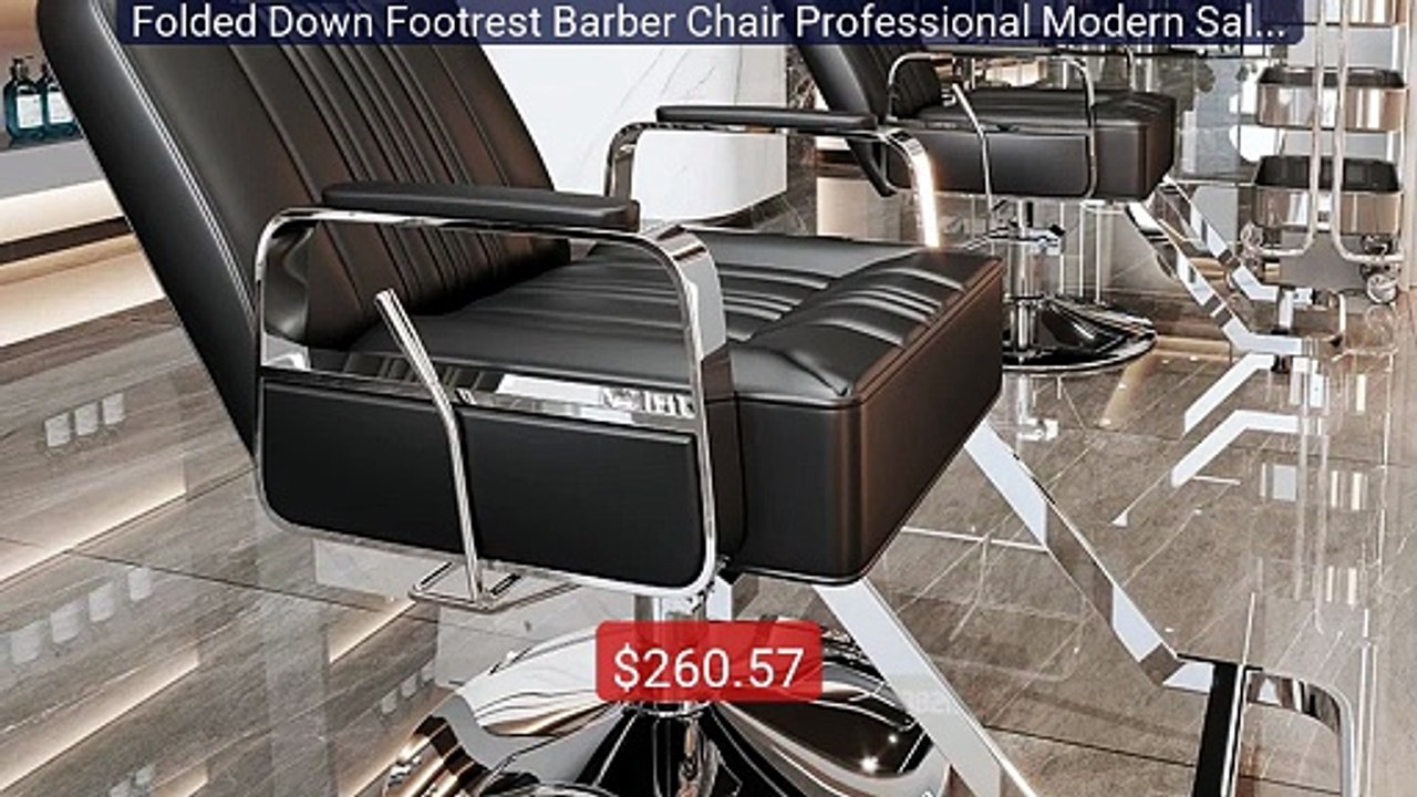 Folded Down Footrest Barber Chair Professional Modern Salon Ch... -- Hot Deal 2026 | Limited Offer!