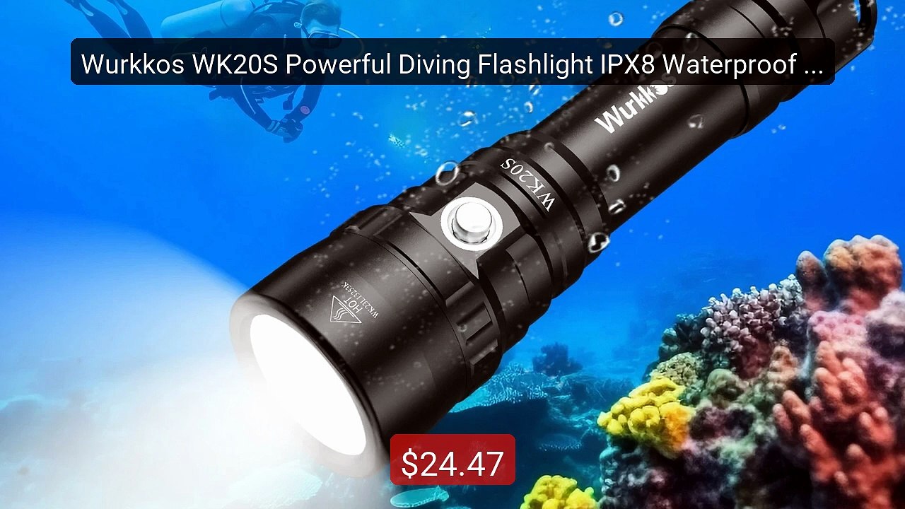 Wurkkos WK20S Powerful Diving Flashlight IPX8 Waterproof Scub... -- Amazing Value 2026 | Must Have!