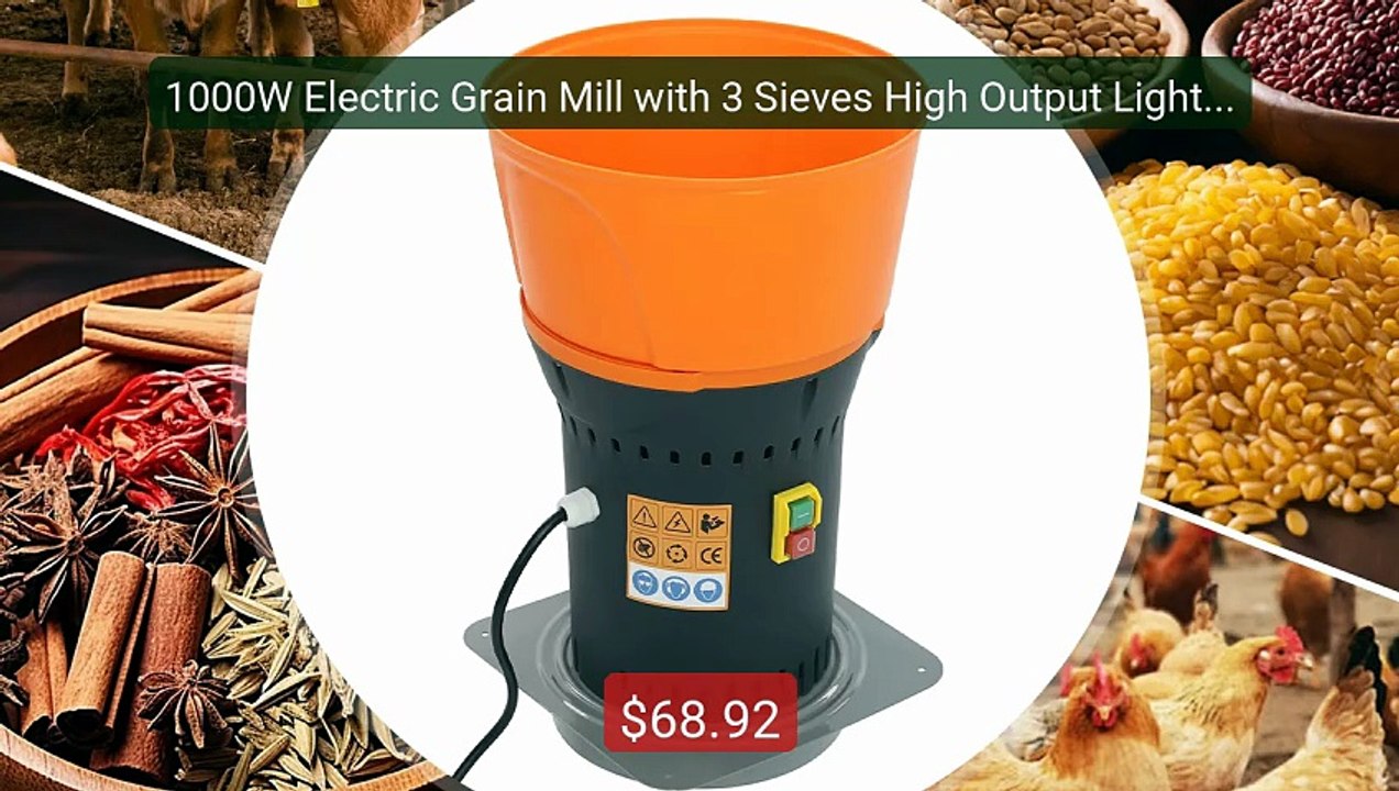 1000W Electric Grain Mill with 3 Sieves High Output Lightweigh... -- Hot Deal 2026 | Limited Offer!