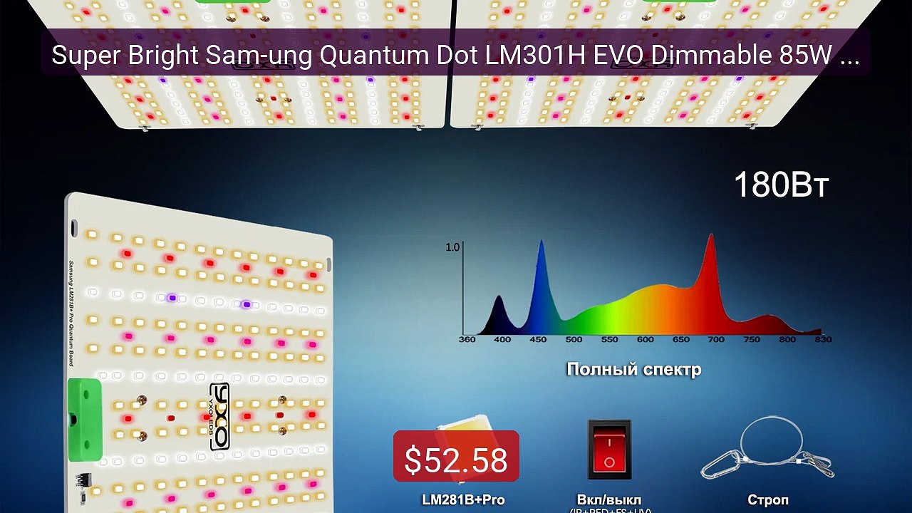 Super Bright Sam-ung Quantum Dot LM301H EVO Dimmable 85W 180W LED P... -- Top Rated 2026 | Buy Now!