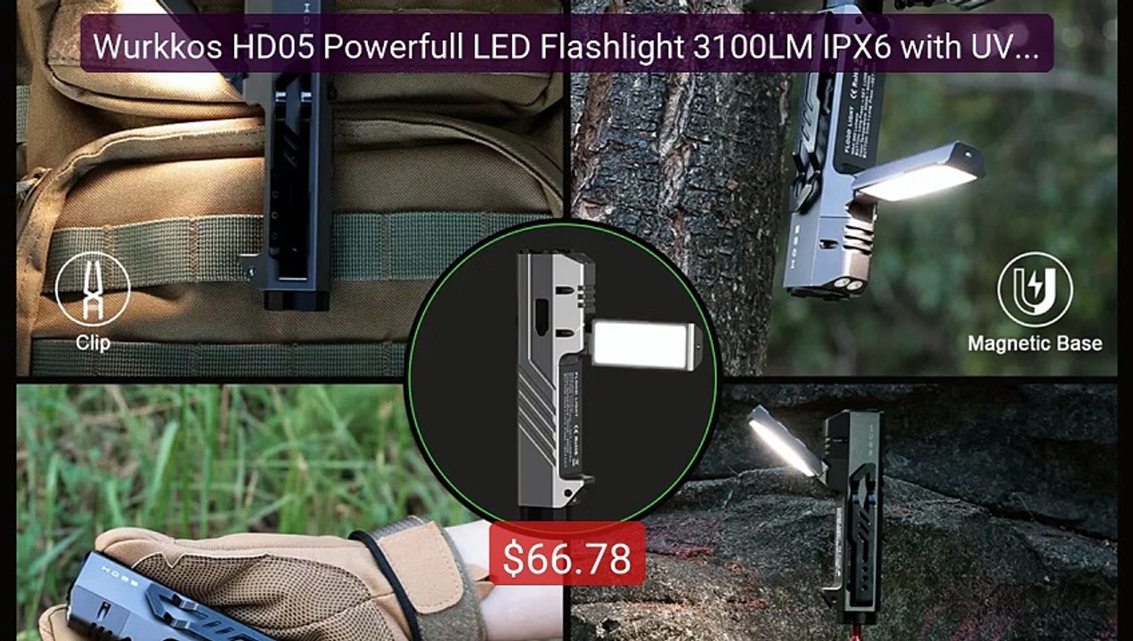 Wurkkos HD05 Powerfull LED Flashlight 3100LM IPX6 with UV L... -- Top Pick 2026 | Unbeatable Price!