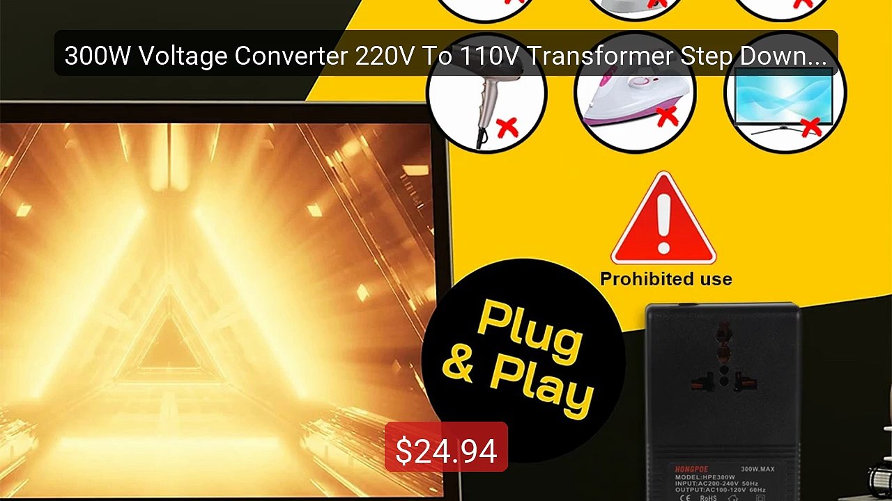 300W Voltage Converter 220V To 110V Transformer...
