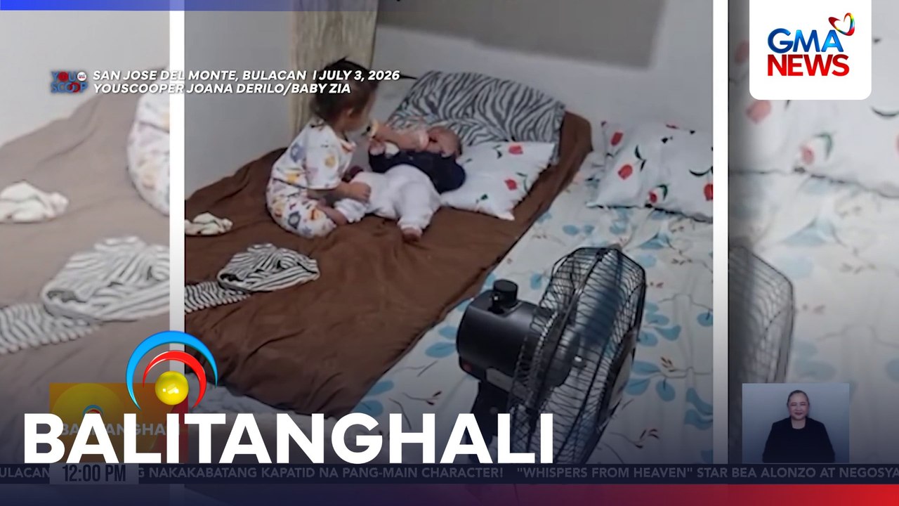 Pagmamahal ng isang batang babae sa kaniyang baby sister, ramdam sa kanilang viral video | Balitanghali