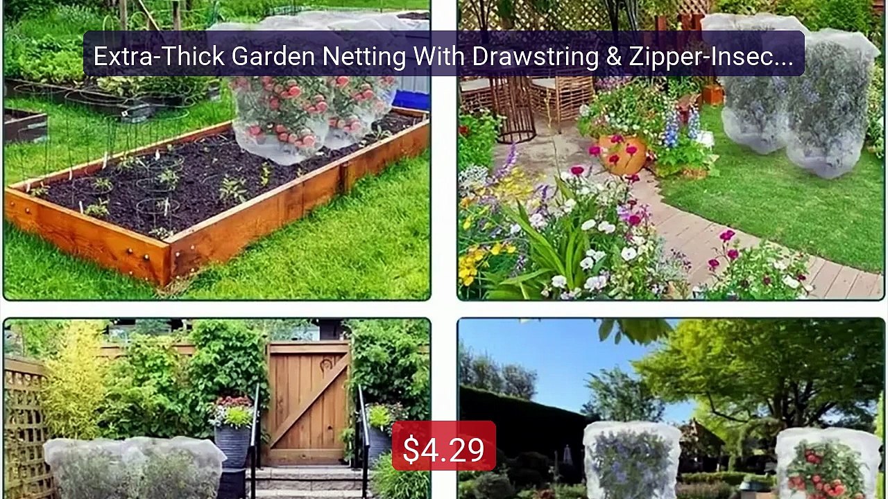 Extra-Thick Garden Netting With Drawstring & Zipper-Insect &Bi... -- Hot Deal 2026 | Limited Offer!