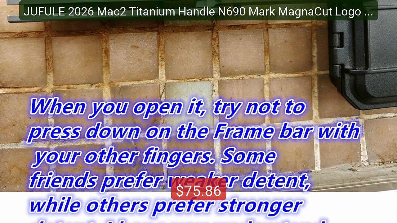 JUFULE 2026 Mac2 Titanium Handle N690 Mark MagnaCut Logo Ceram... -- Hot Deal 2026 | Limited Offer!