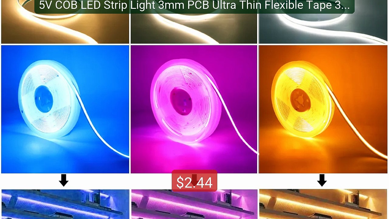 5V COB LED Strip Light 3mm PCB Ultra Thin Flexible Tape 320Led... -- Hot Deal 2026 | Limited Offer!