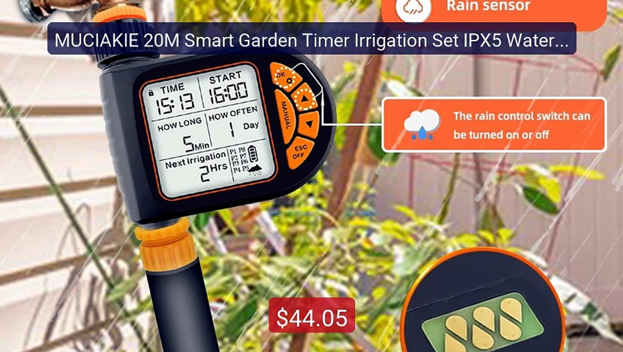 MUCIAKIE 20M Smart Garden Timer Irrigation Set IPX5 Waterproo... -- Amazing Value 2026 | Must Have!