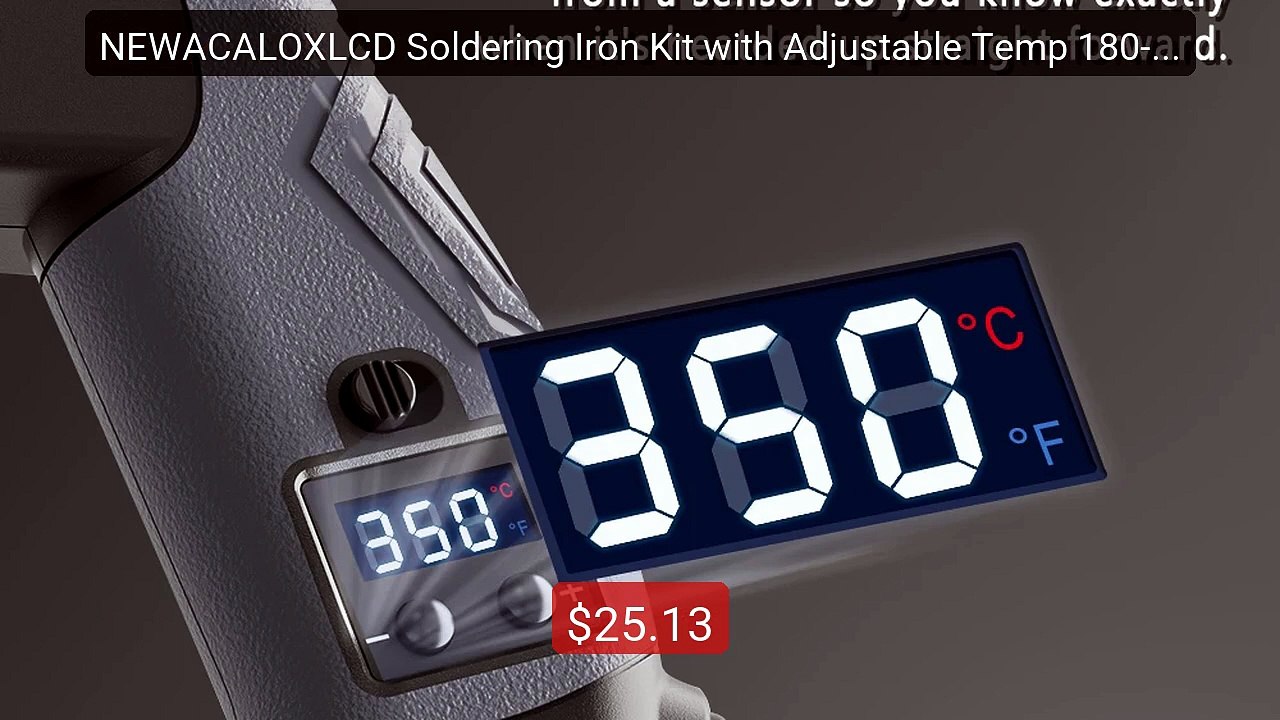 NEWACALOXLCD Soldering Iron Kit with Adjustable Temp 180-520°C... -- Best Buy 2026 | Great Quality!
