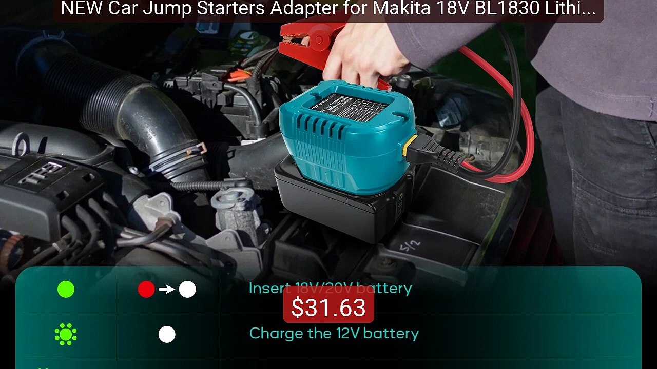 NEW Car Jump Starters Adapter for Makita 18V BL1830 Lithium Ba... -- Best Buy 2026 | Great Quality!