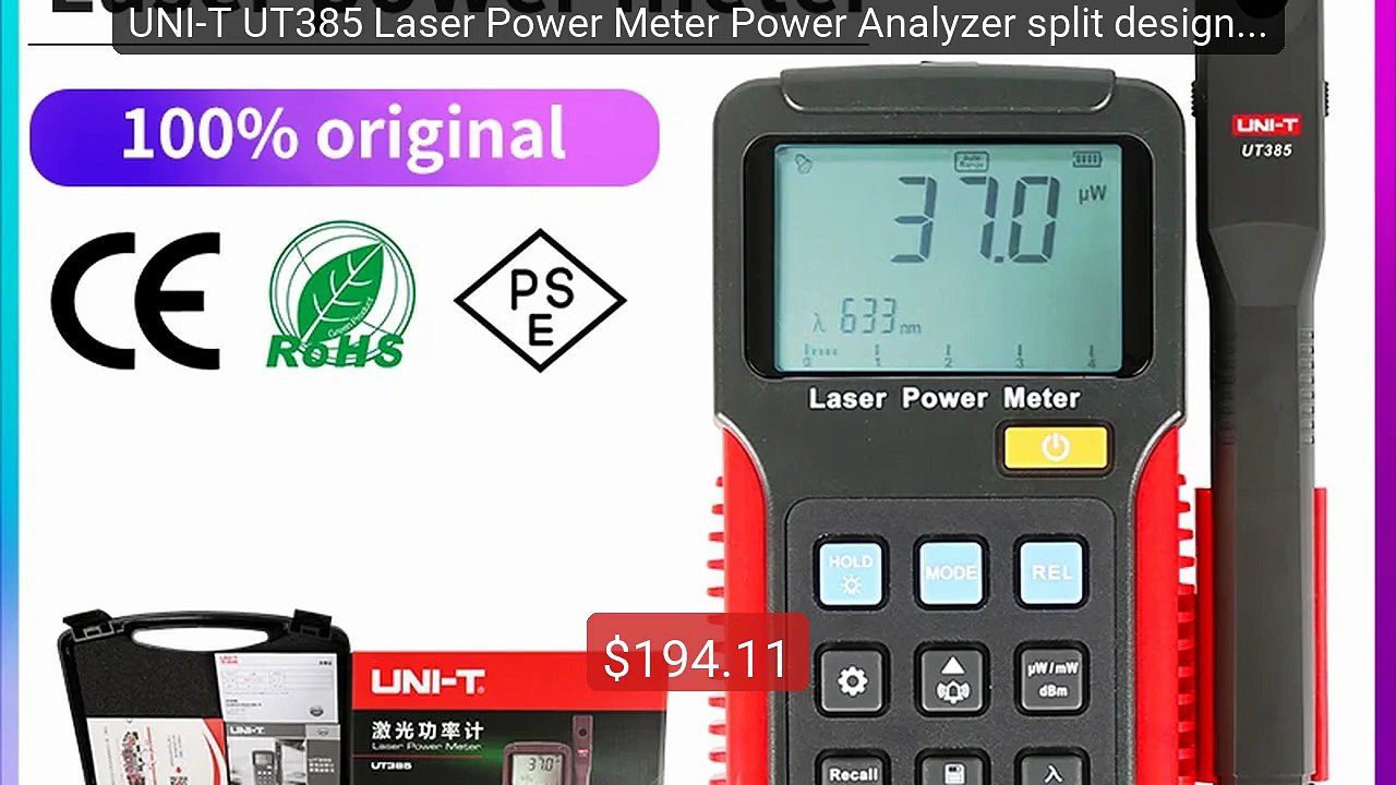 UNI-T UT385 Laser Power Meter Power Analyzer split design Data... -- Best Buy 2026 | Great Quality!