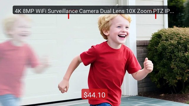 4K 8MP WiFi Surveillance Camera Dual Lens 10X Zoom PTZ IP Camera Au... Top Rated 2026 | Buy Now!