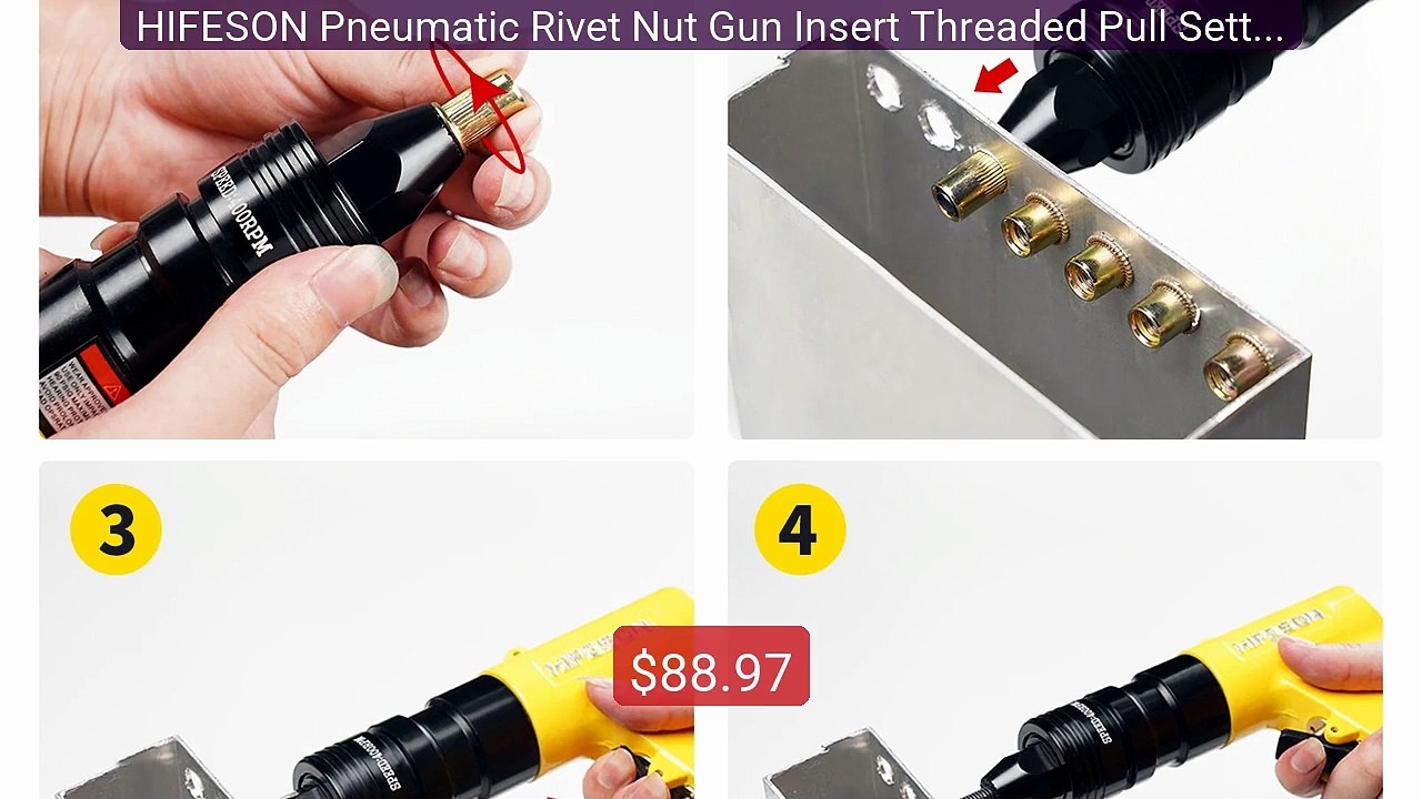 HIFESON Pneumatic Rivet Nut Gun Insert Threaded Pull Setter Rivete... -- Best Deal 2026 | Shop Now!