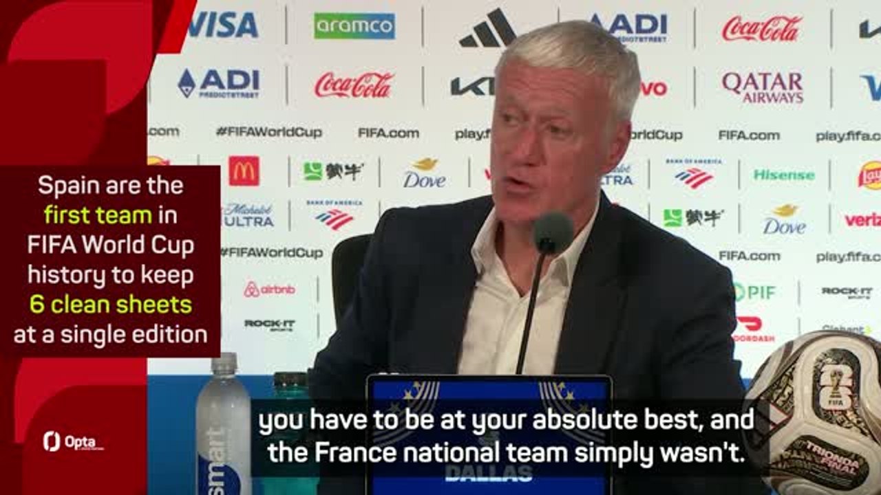 Deschamps concedes France were second-best in Spain defeat