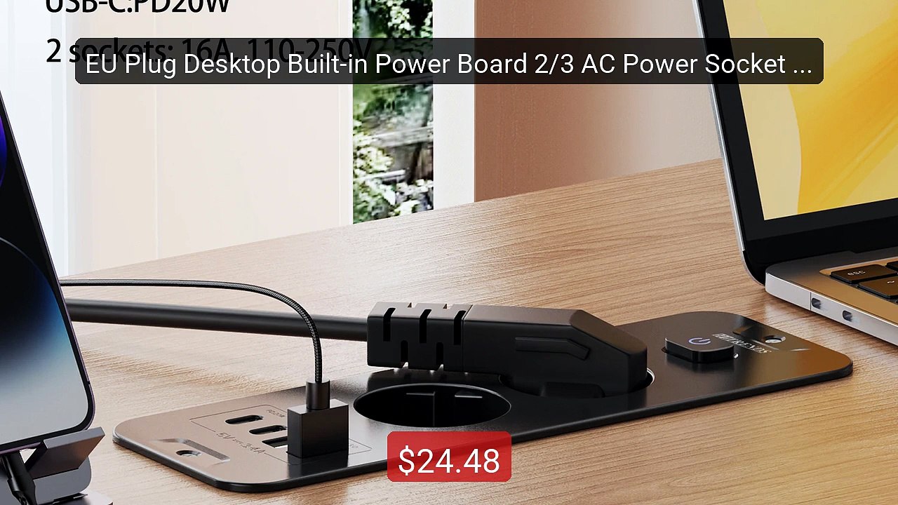 EU Plug Desktop Built-in Power Board 2/3 AC Power Socket 2 USB2 Ty... -- Best Deal 2026 | Shop Now!