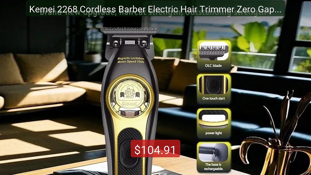 Kemei 2268 Cordless Barber Electric Hair Trimmer Zero Gapped Edger... -- Best Deal 2026 | Shop Now!