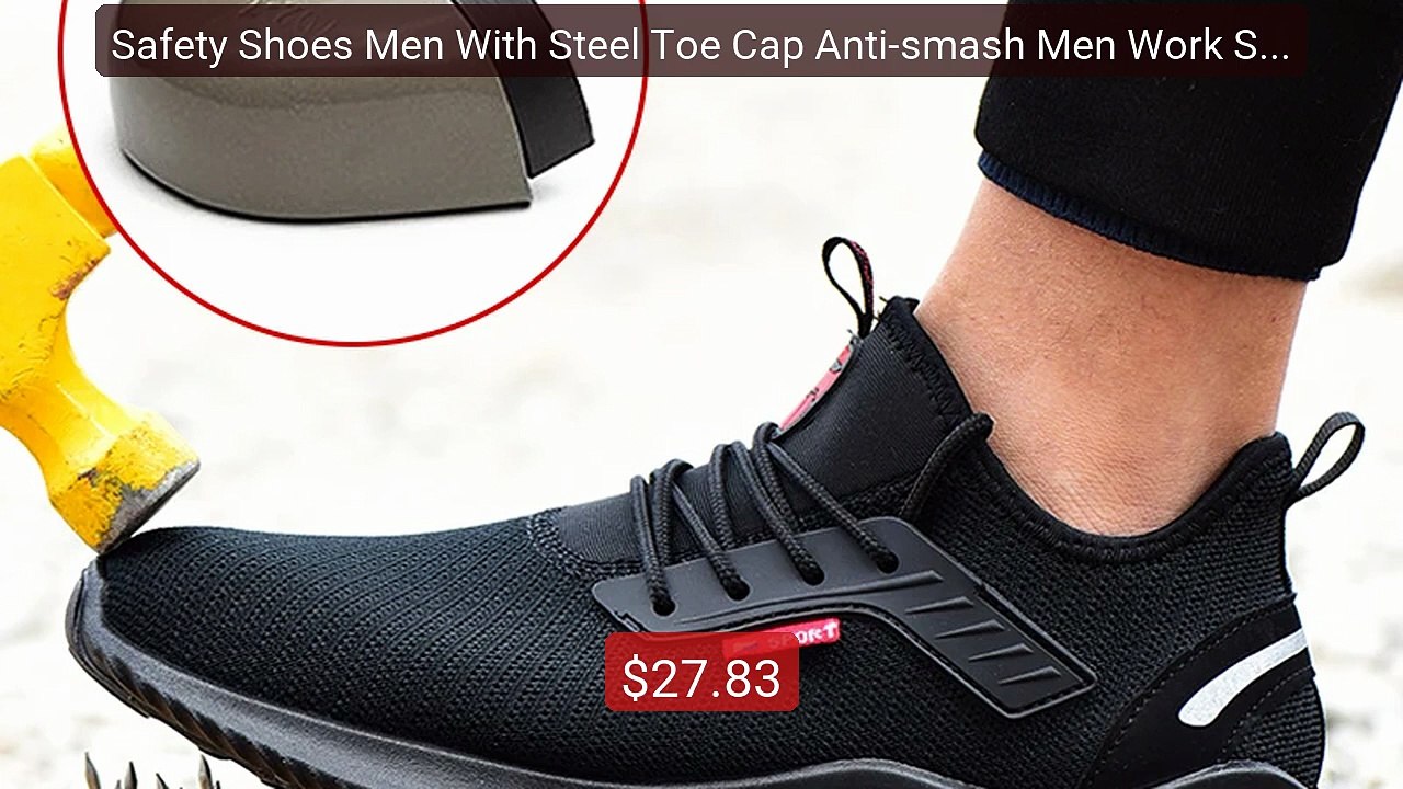 Safety Shoes Men With Steel Toe Cap Anti-smash Men Work Shoes Snea... -- Best Deal 2026 | Shop Now!