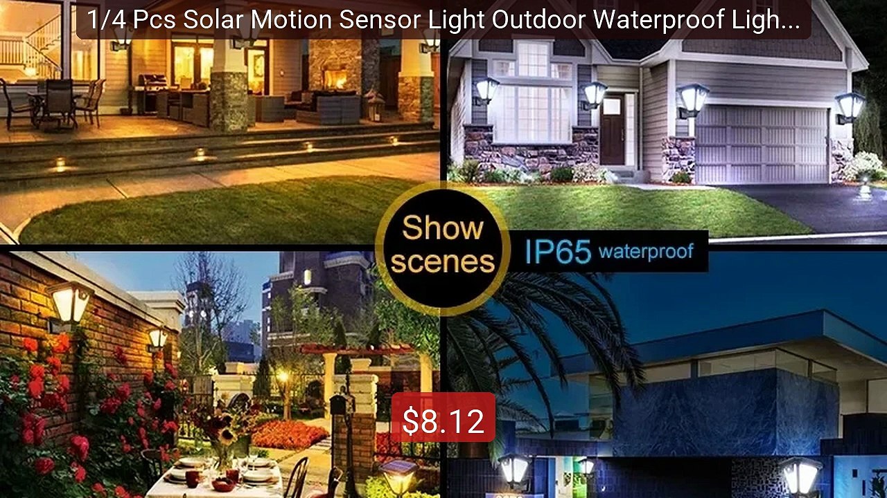 1/4 Pcs Solar Motion Sensor Light Outdoor Waterproof Lighting ... -- Best Buy 2026 | Great Quality!
