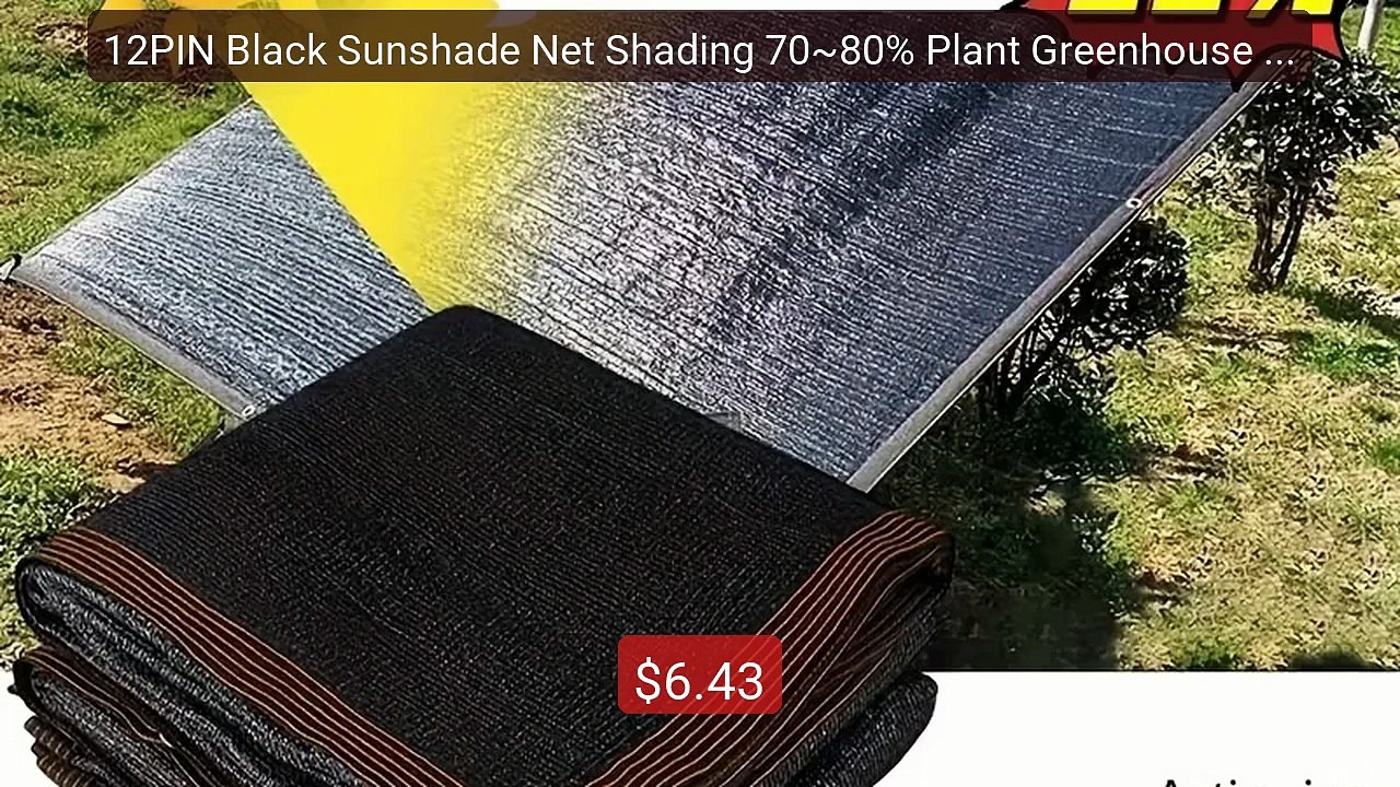 12PIN Black Sunshade Net Shading 70~80% Plant Greenhouse Cover... -- Hot Deal 2026 | Limited Offer!
