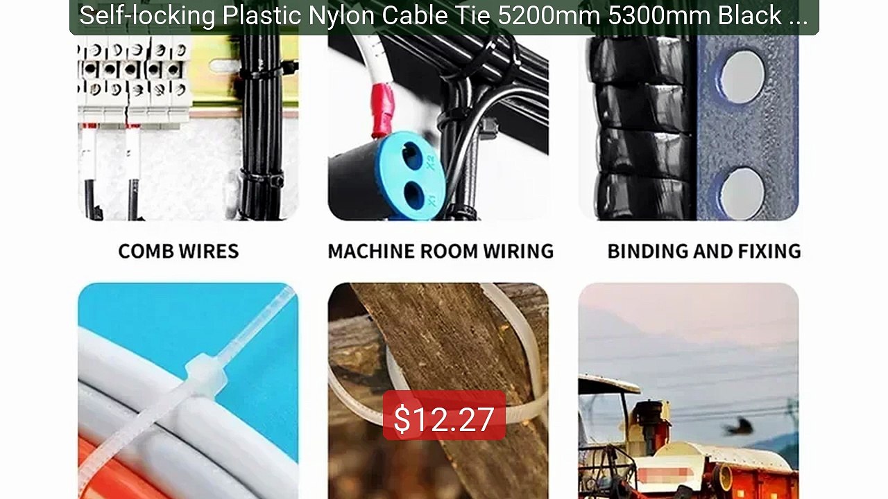 Self-locking Plastic Nylon Cable Tie 5200mm 5300mm Black Cable... -- Hot Deal 2026 | Limited Offer!