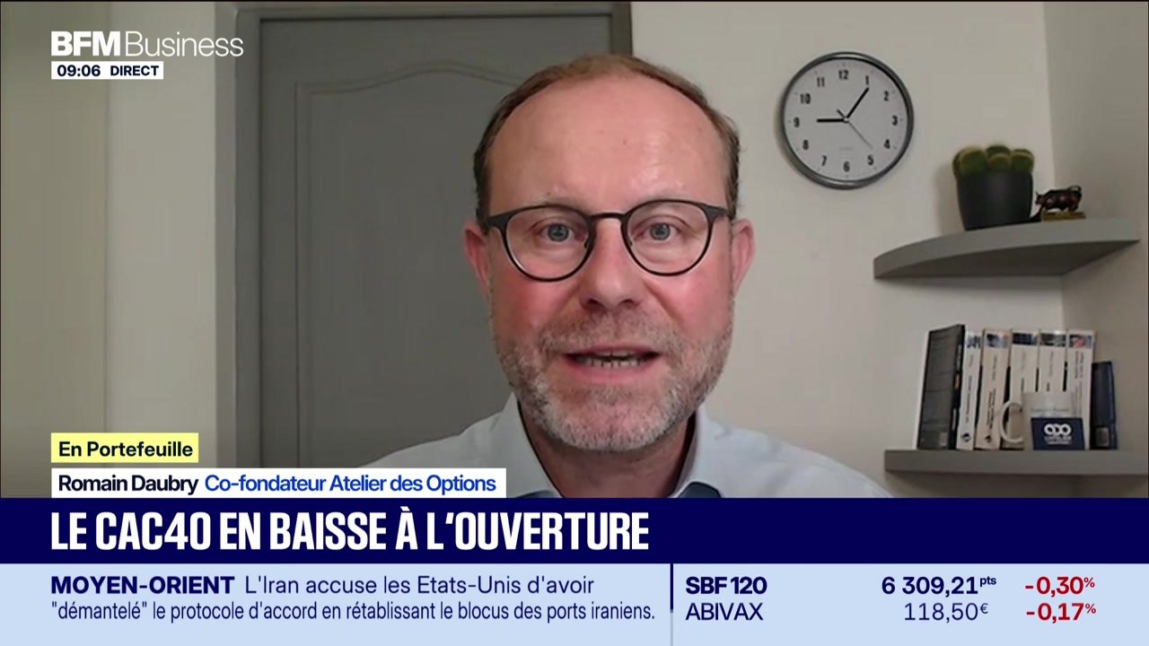En portefeuille : Le CAC40 en baisse à l'ouverture - 15/07