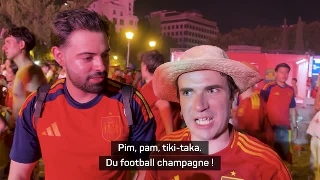 Espagne - Les fans de la Roja aux anges : Du football champagne, c'était incroyable !