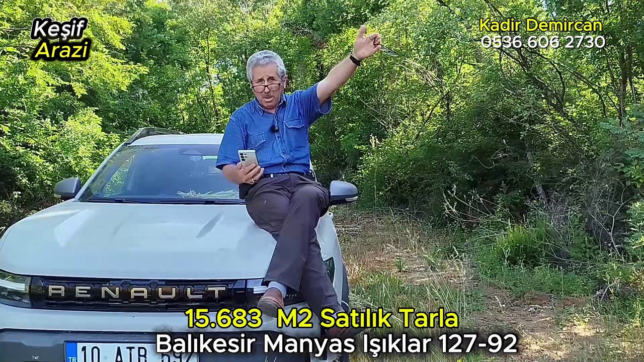 15.683 M2 Köye Yakın Satılık Tara. Keşif Arazi. Balıkesir Manyas Işıklar