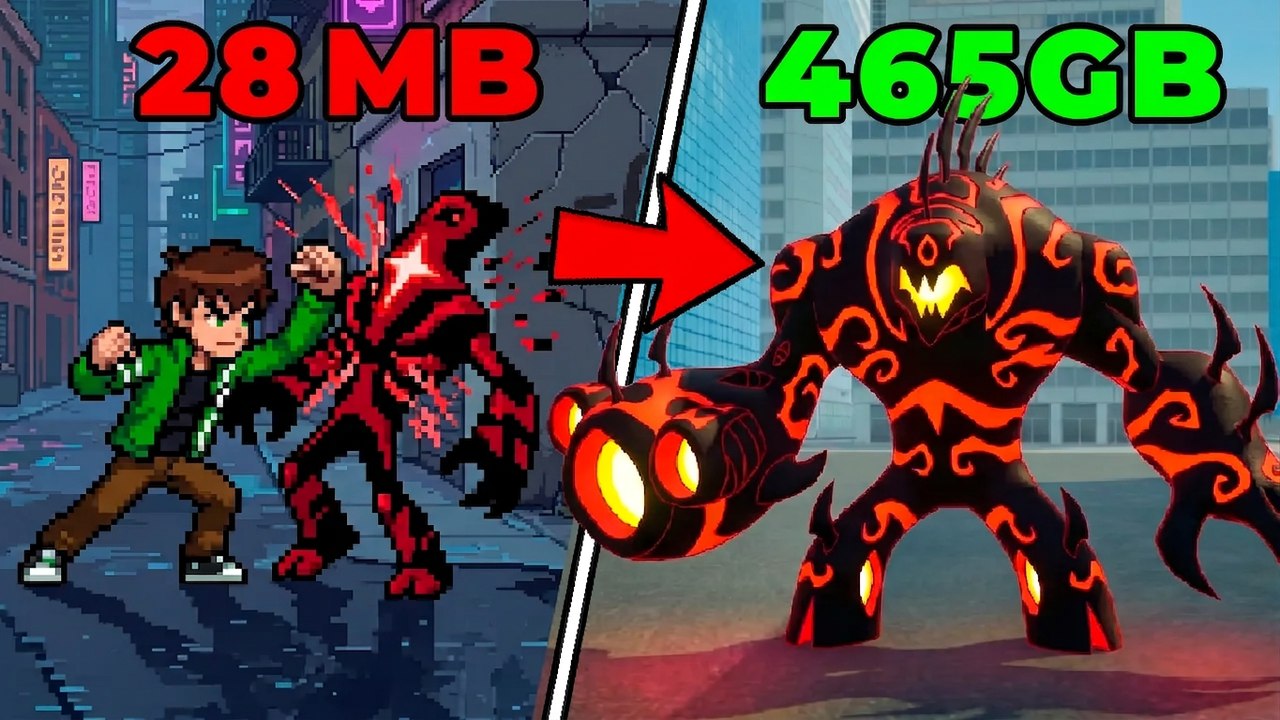 I Played Ben 10 Games: 28MB vs 465GB – What’s the Big Difference?