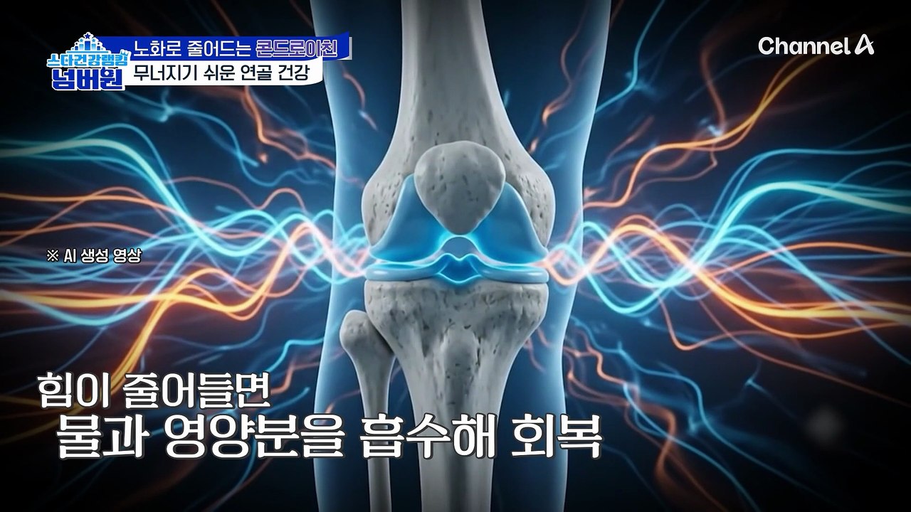 노화로 줄어드는 '콘드로이친' 무너지기 쉬운 우리의 연골 건강ㅠ..?