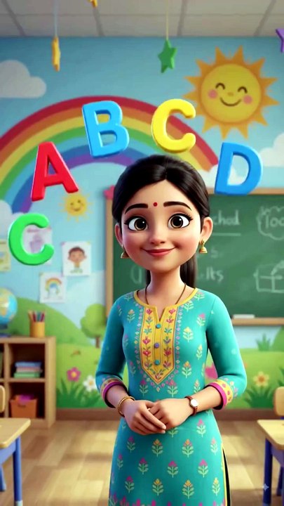 बच्चों के लिए मज़ेदार ABC कविता | ABC Song in Hindi | A for Apple B for Ball Rhyme ​गाते-गाते सीखें अंग्रेज़ी वर्णमाला | Learn ABC with Hindi Poem | ABC Pathshala