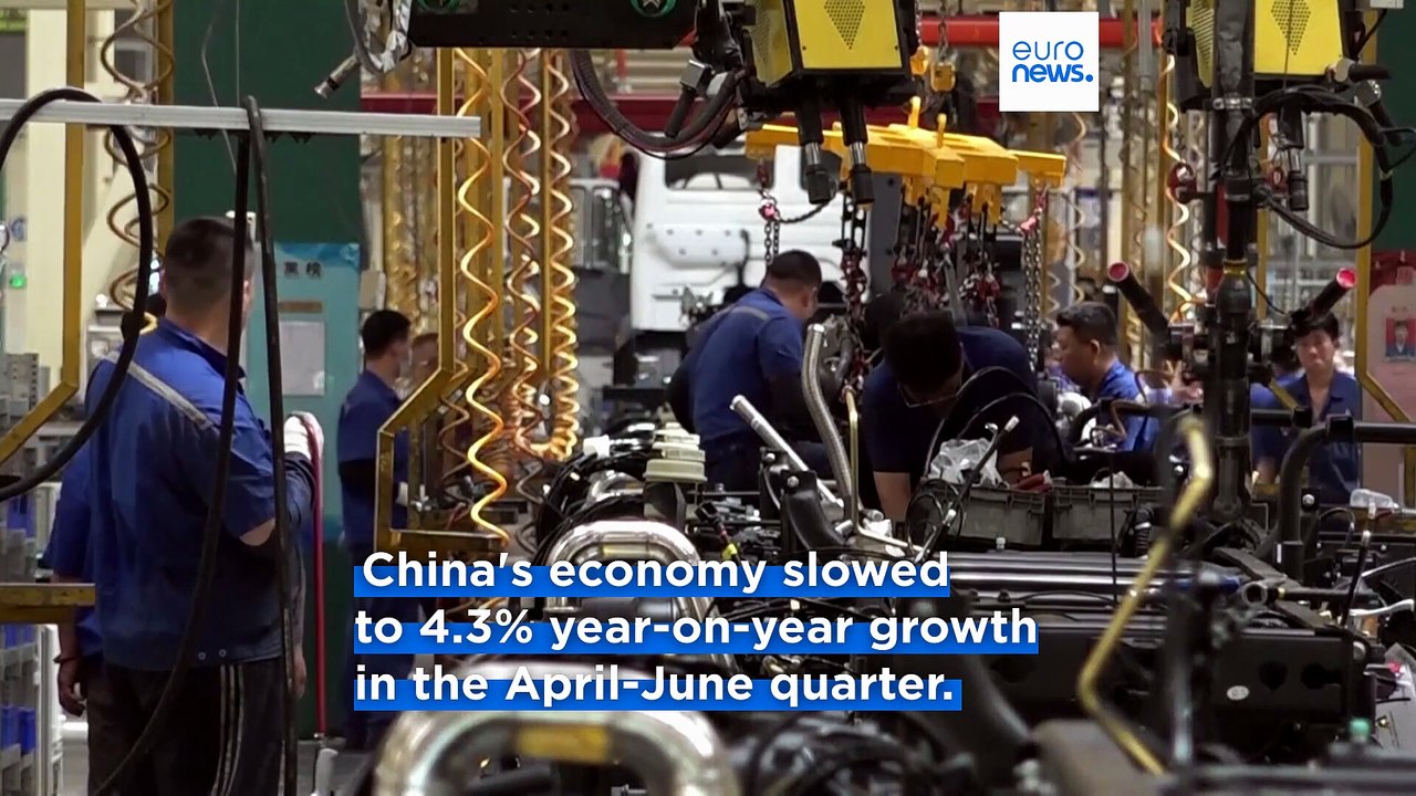 China's economic growth hits slowest pace in more than three years