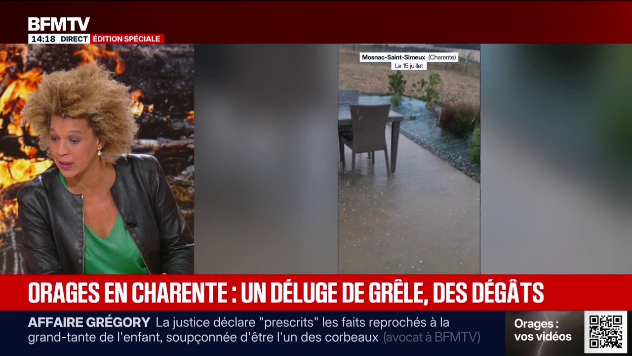 De fortes averses de grêle ont éclaté en Charen...