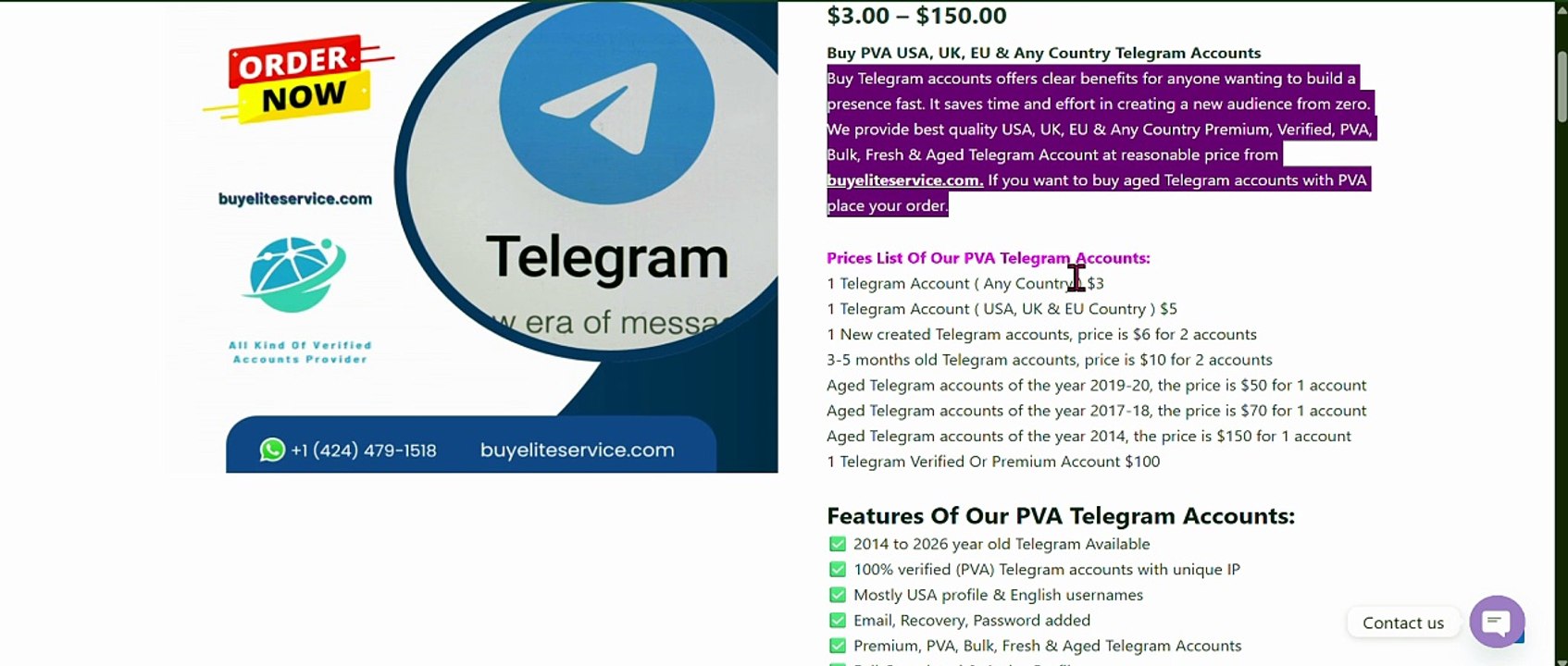 Telegram Accounts - Buy Sell Trade