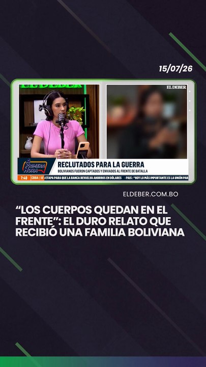 “Los cuerpos quedan en el frente”: el duro relato que recibió una familia boliviana