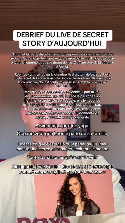 DEBRIEF DU LIVE DE SECRET STORY 👁️